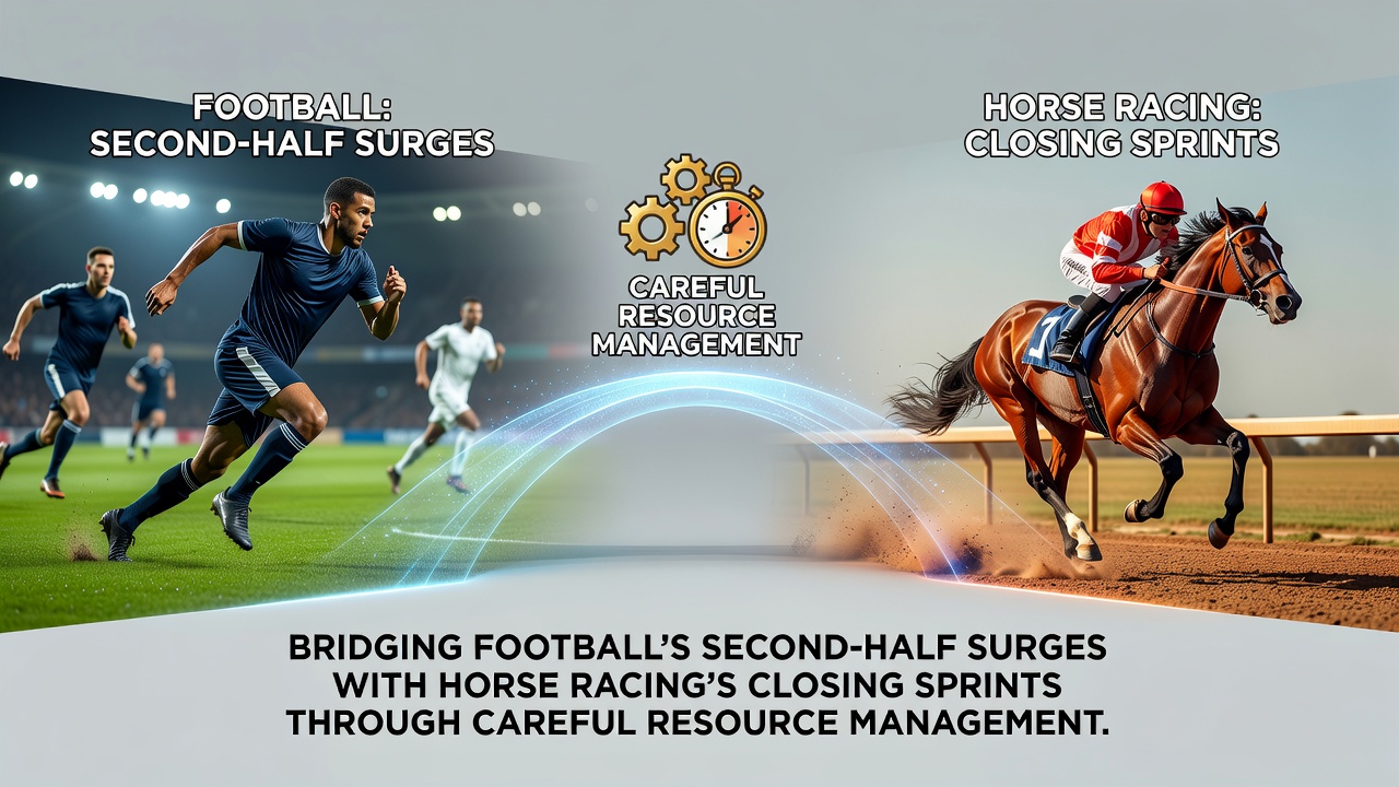 Detailed chart showing resource allocation timelines for football matches and horse racing events side by side