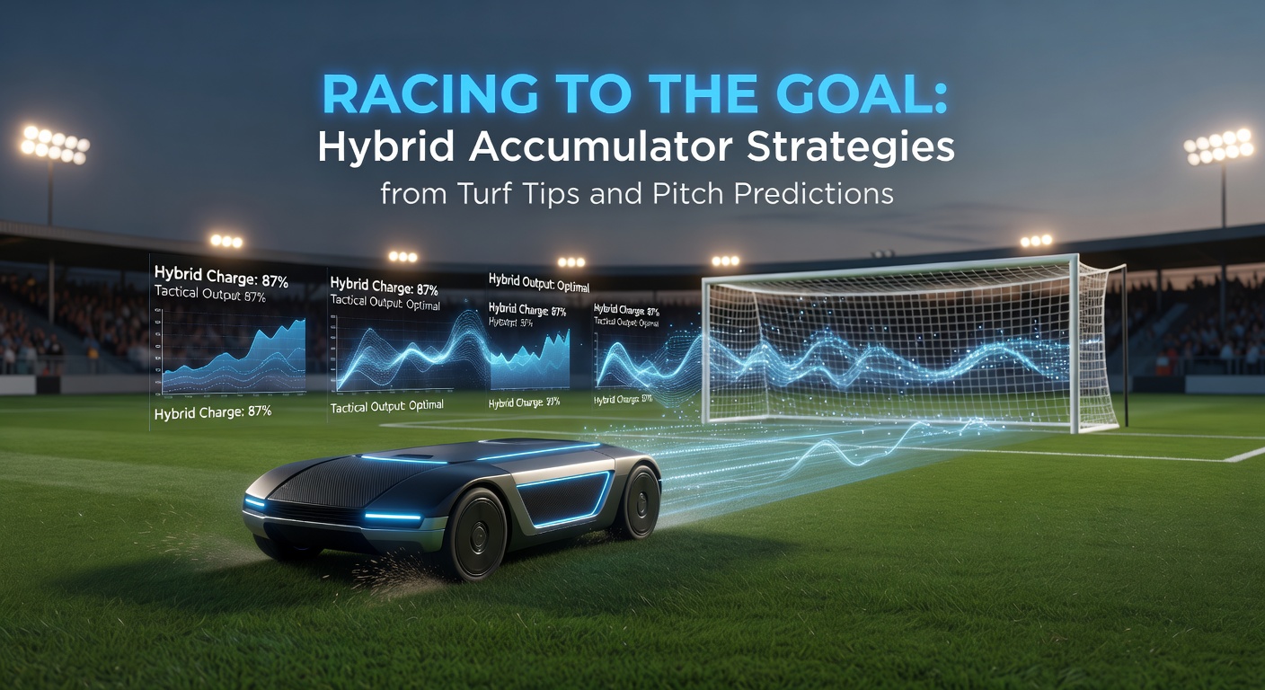 Close-up of a football accumulator slip overlaid on a racetrack diagram, illustrating how bets from soccer matches and horse races combine for bigger payouts