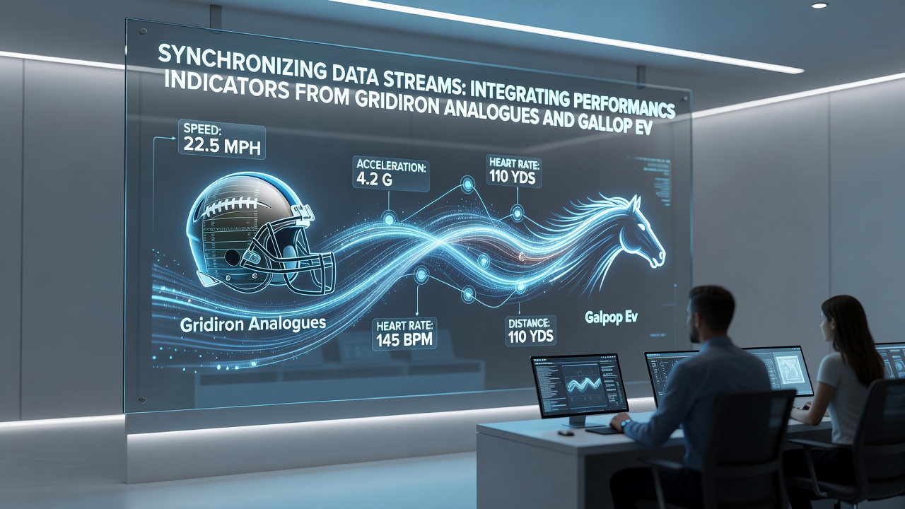 Analytics dashboard displaying integrated performance indicators from football and horse racing events