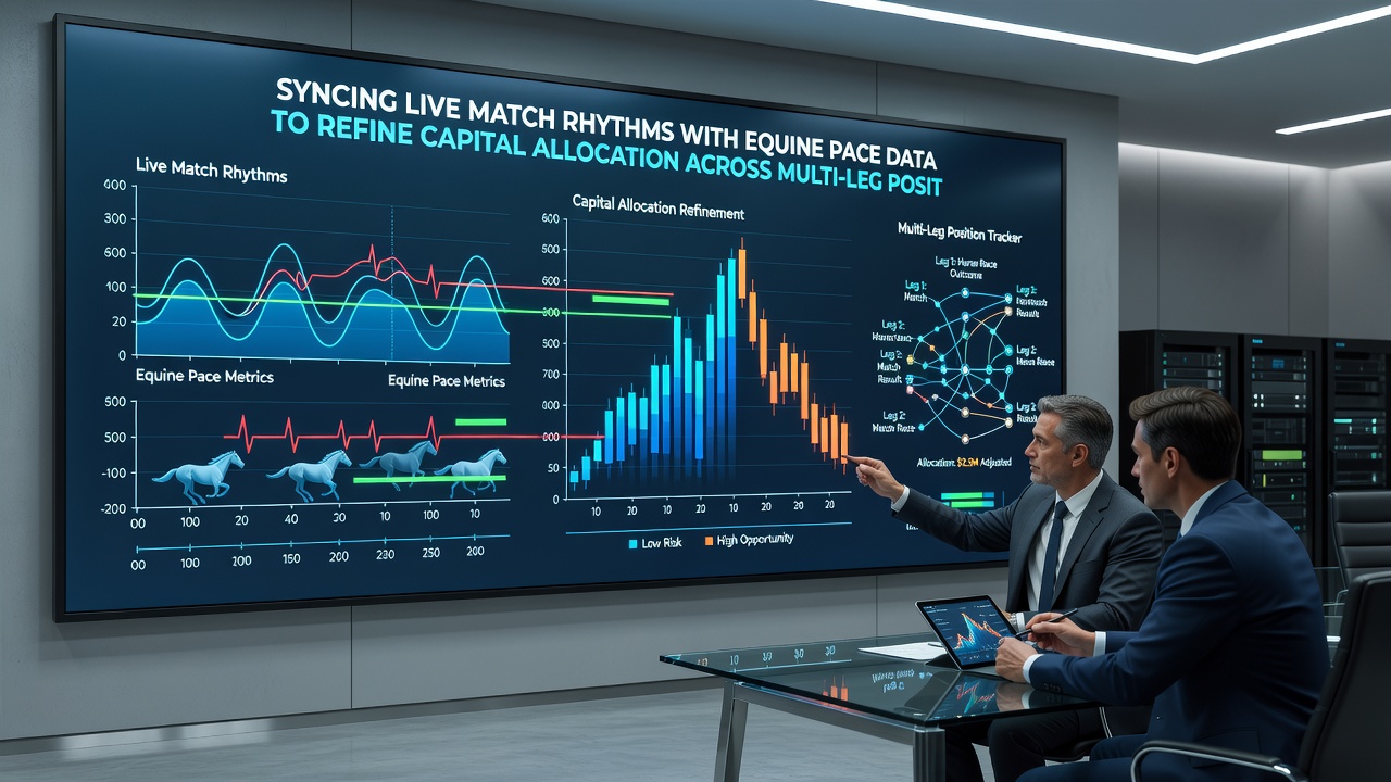 Data integration dashboard showing match rhythms and equine pace synchronization